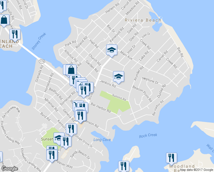 map of restaurants, bars, coffee shops, grocery stores, and more near 8500 Jenkins Road in Pasadena