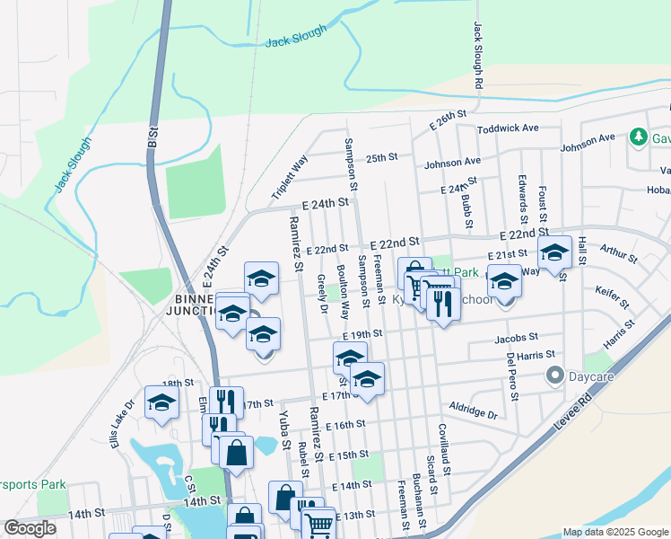 map of restaurants, bars, coffee shops, grocery stores, and more near 2118 Boulton Way in Marysville