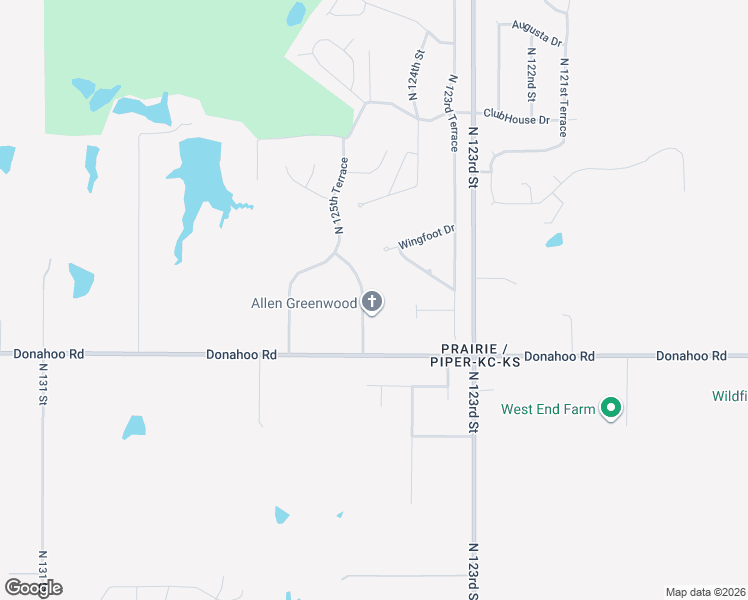 map of restaurants, bars, coffee shops, grocery stores, and more near 3932 North 125 Street in Kansas City