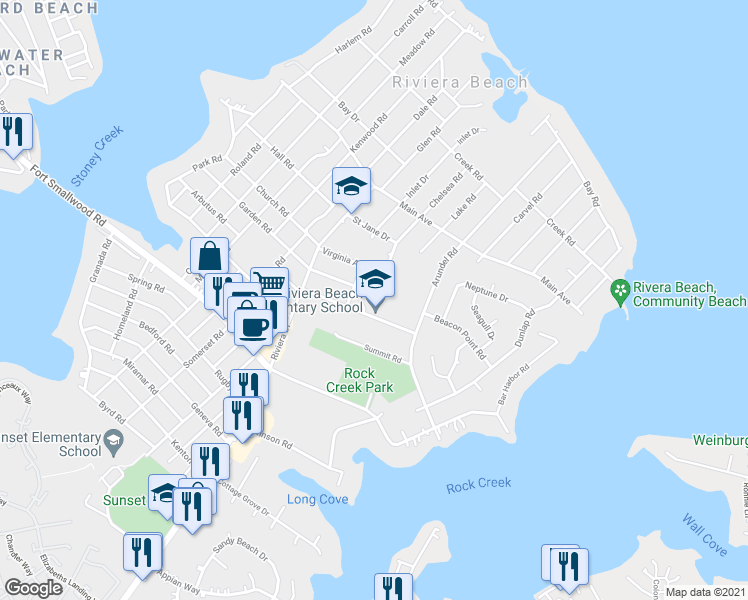 map of restaurants, bars, coffee shops, grocery stores, and more near 8515 Jenkins Road in Pasadena