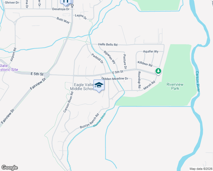map of restaurants, bars, coffee shops, grocery stores, and more near 4151 East 5th Street in Carson City