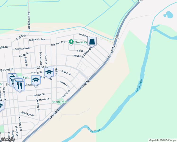 map of restaurants, bars, coffee shops, grocery stores, and more near 1348 Hobart Drive in Marysville