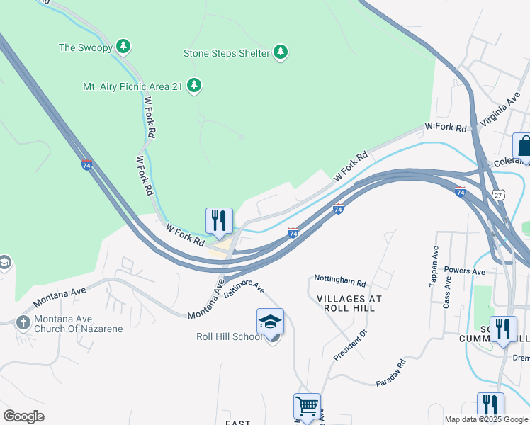 map of restaurants, bars, coffee shops, grocery stores, and more near 4324 Todd Avenue in Cincinnati