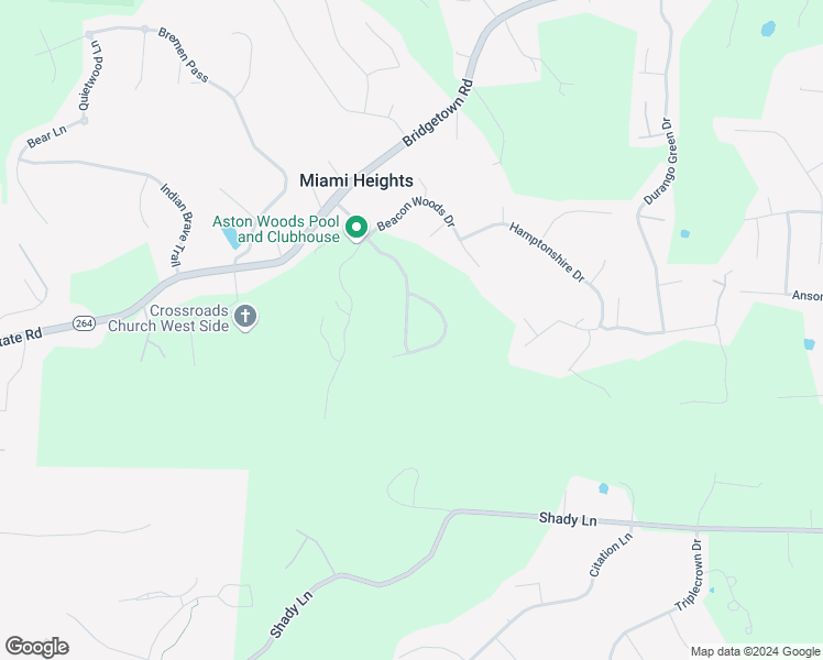 map of restaurants, bars, coffee shops, grocery stores, and more near 3588 Aston Woods Drive in Cleves
