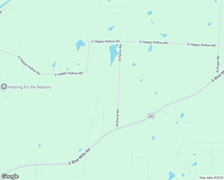 map of restaurants, bars, coffee shops, grocery stores, and more near 3300 North Perrin Road in Independence