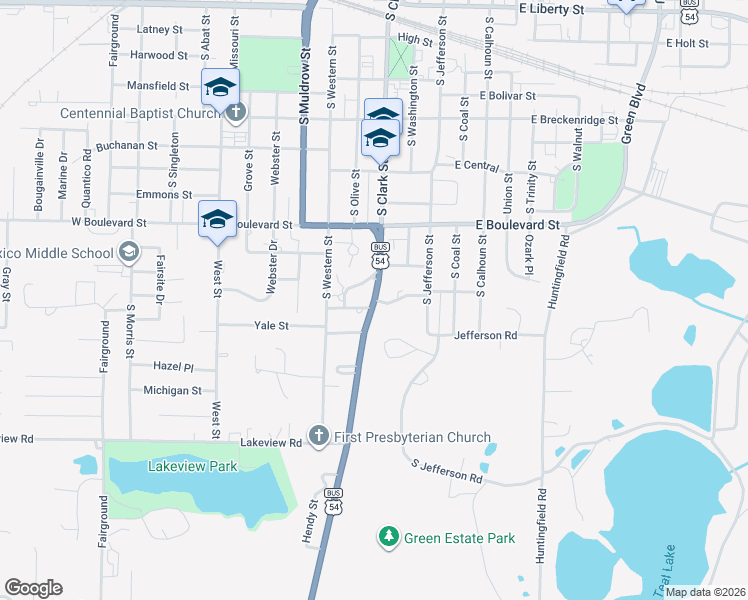 map of restaurants, bars, coffee shops, grocery stores, and more near 1400-1426 S Clark St in Mexico