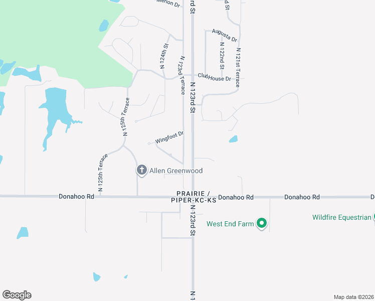 map of restaurants, bars, coffee shops, grocery stores, and more near 4029 North 123rd Terrace in Kansas City