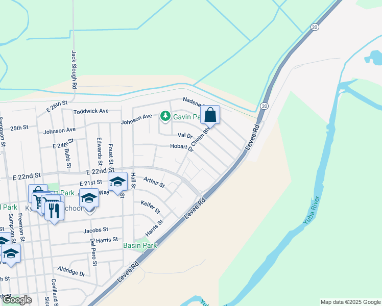 map of restaurants, bars, coffee shops, grocery stores, and more near 2350 Cheim Boulevard in Marysville