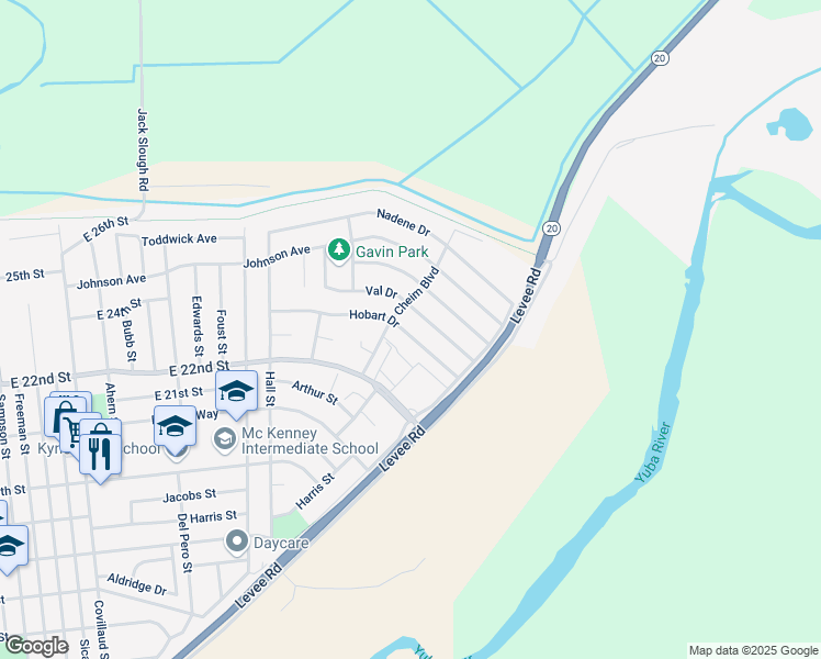 map of restaurants, bars, coffee shops, grocery stores, and more near 1319 Hobart Drive in Marysville
