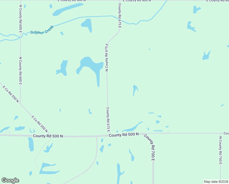 map of restaurants, bars, coffee shops, grocery stores, and more near 5236 North County Road 675 East in Shelburn
