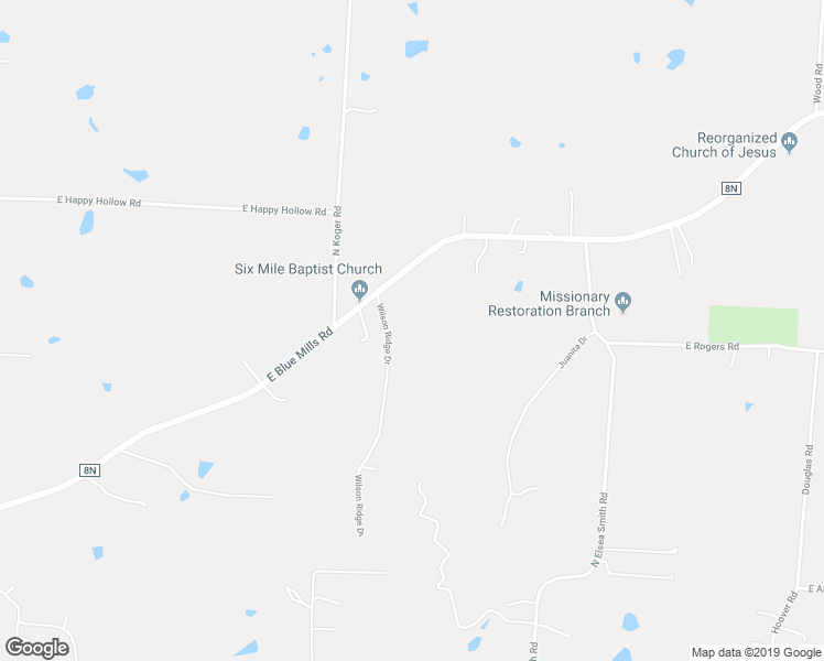 map of restaurants, bars, coffee shops, grocery stores, and more near 26203 East Blue Mills Road in Sibley