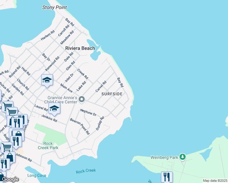map of restaurants, bars, coffee shops, grocery stores, and more near 242 Wanda Road in Pasadena