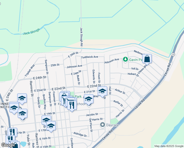map of restaurants, bars, coffee shops, grocery stores, and more near 2318 Edwards St in Marysville