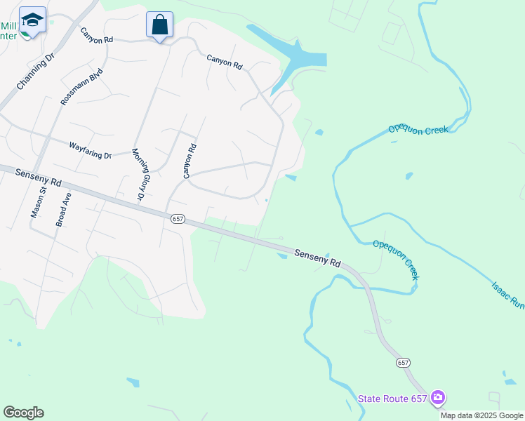map of restaurants, bars, coffee shops, grocery stores, and more near 107 Vale Court in Winchester