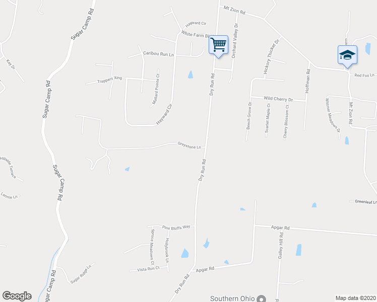 map of restaurants, bars, coffee shops, grocery stores, and more near 1491 Greystone Lane in Milford
