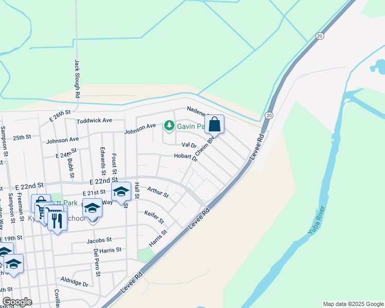 map of restaurants, bars, coffee shops, grocery stores, and more near 2350 Cheim Boulevard in Marysville
