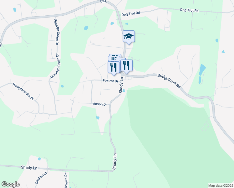 map of restaurants, bars, coffee shops, grocery stores, and more near 3718 Shady Lane in North Bend