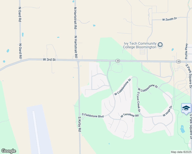 map of restaurants, bars, coffee shops, grocery stores, and more near 337 Windstone Court in Bloomington