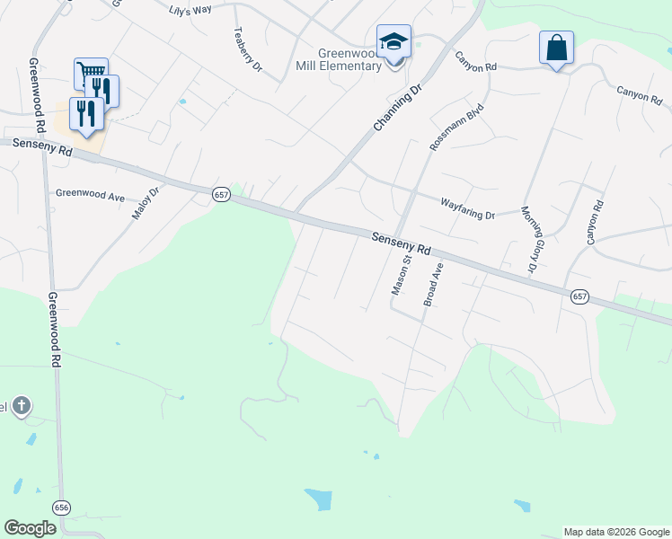 map of restaurants, bars, coffee shops, grocery stores, and more near 100 Plantation Drive in Winchester