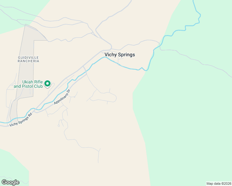 map of restaurants, bars, coffee shops, grocery stores, and more near 2525 Bartlett Court in Ukiah