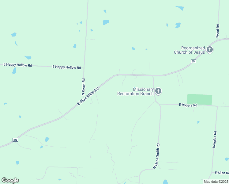 map of restaurants, bars, coffee shops, grocery stores, and more near 26307 East Blue Mills Road in Sibley