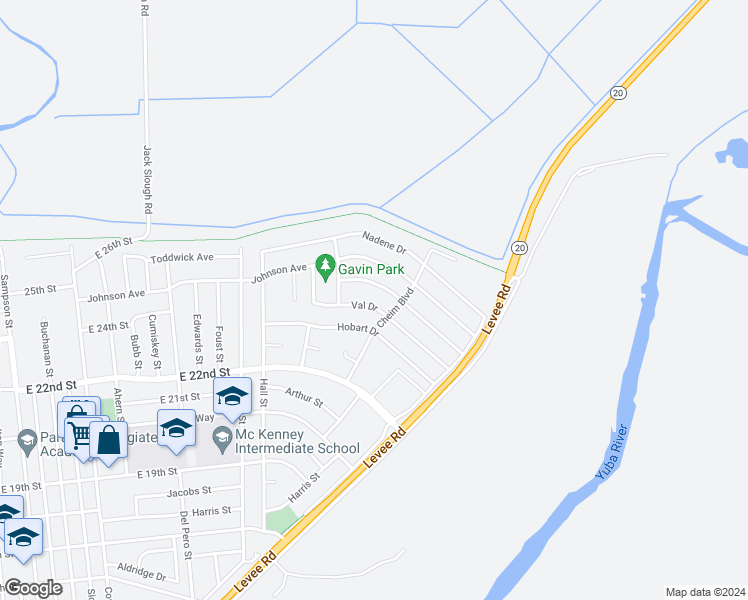 map of restaurants, bars, coffee shops, grocery stores, and more near 1231 Val Drive in Marysville