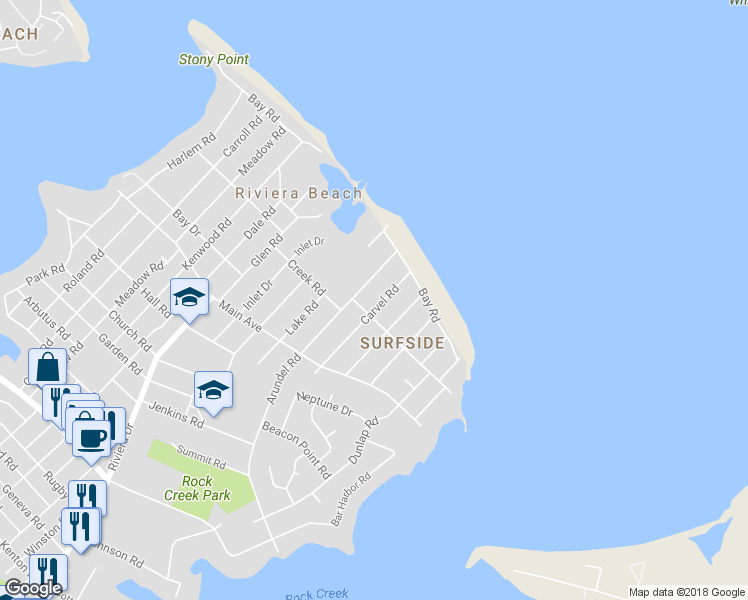 map of restaurants, bars, coffee shops, grocery stores, and more near 244 Carvel Road in Pasadena