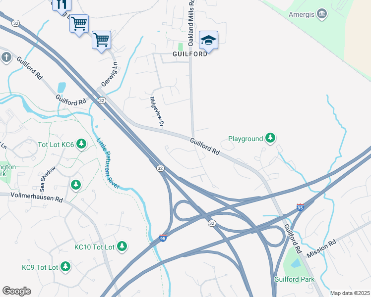 map of restaurants, bars, coffee shops, grocery stores, and more near 9418 Granite Hill in Columbia