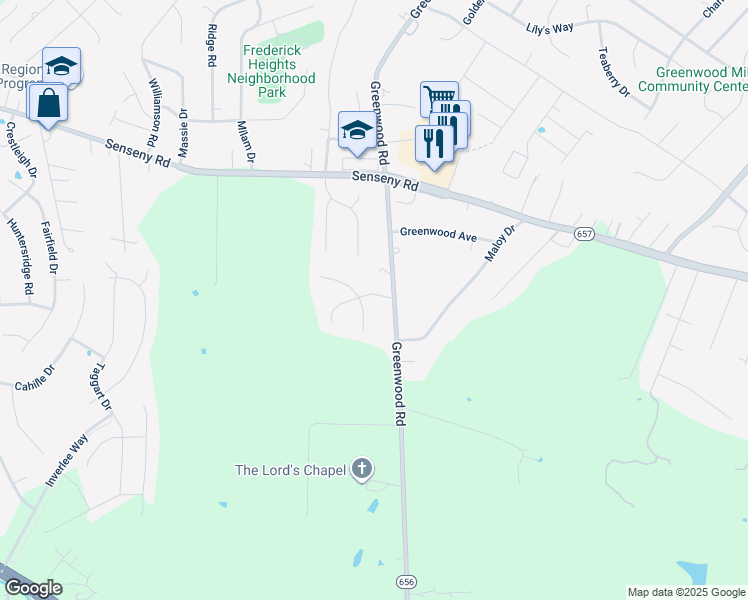map of restaurants, bars, coffee shops, grocery stores, and more near 101 Meadowbrooke Place in Winchester