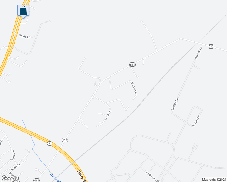 map of restaurants, bars, coffee shops, grocery stores, and more near 18 Clarke Lane in Berryville