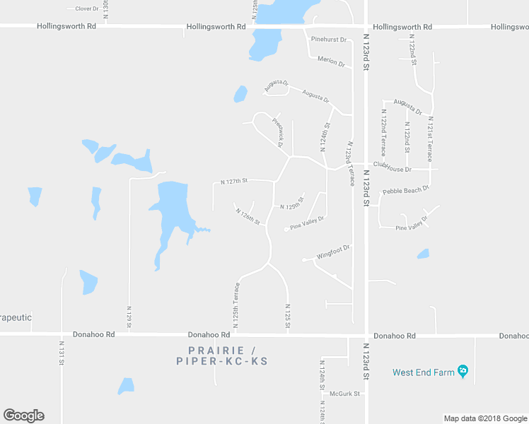 map of restaurants, bars, coffee shops, grocery stores, and more near 4212 North 125th Terrace in Kansas City