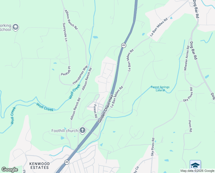 map of restaurants, bars, coffee shops, grocery stores, and more near 10065 Quartz Mine Place in Grass Valley