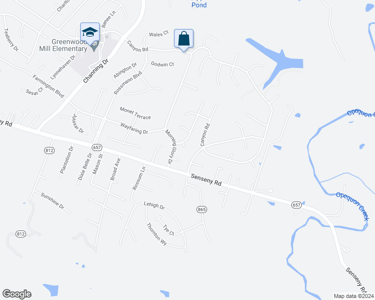 map of restaurants, bars, coffee shops, grocery stores, and more near 105 Fern Court in Winchester