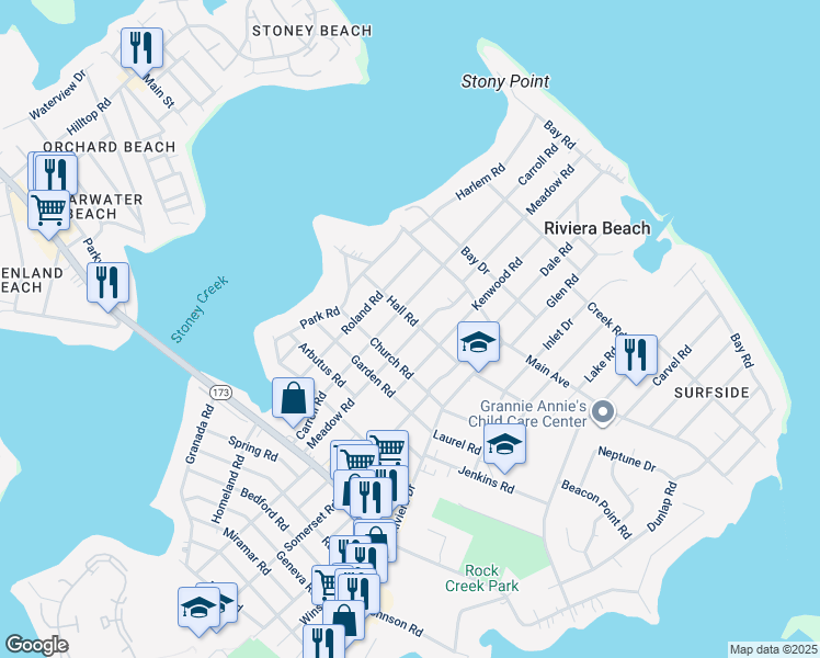 map of restaurants, bars, coffee shops, grocery stores, and more near 166 Meadow Road in Pasadena