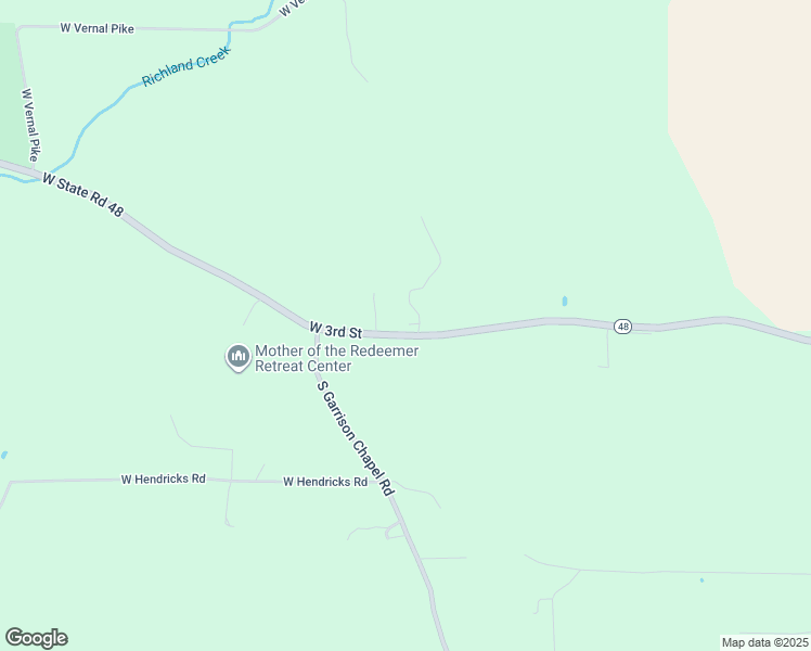 map of restaurants, bars, coffee shops, grocery stores, and more near 7990 West State Road 48 in Bloomington