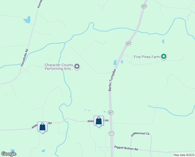 map of restaurants, bars, coffee shops, grocery stores, and more near 37905 Baker Mill Road in Purcellville