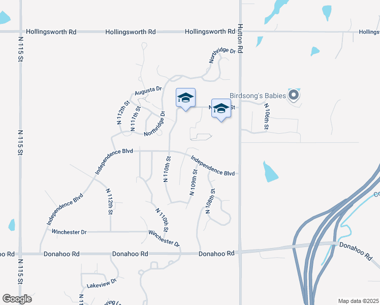 map of restaurants, bars, coffee shops, grocery stores, and more near 4228 North 109 Terrace in Kansas City