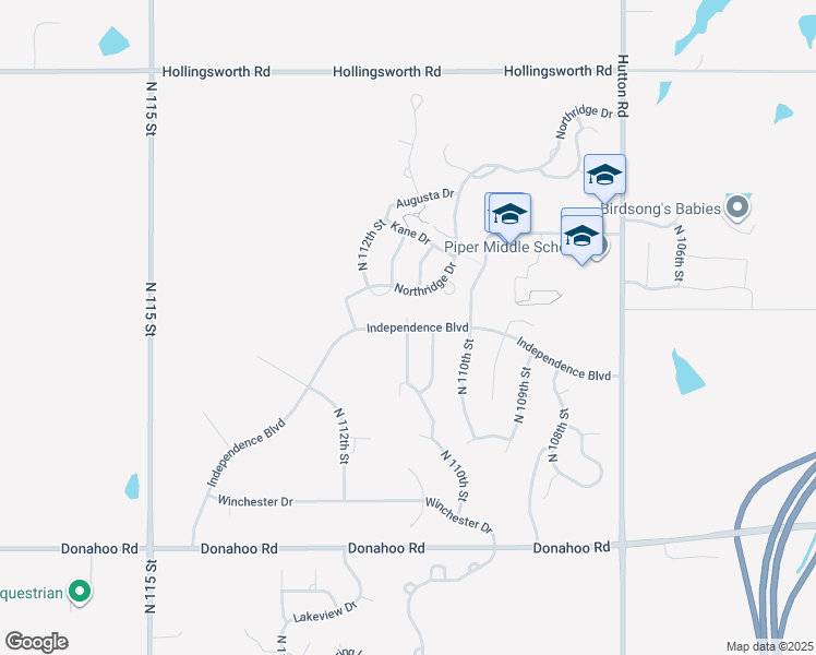 map of restaurants, bars, coffee shops, grocery stores, and more near 11082 Independence Boulevard in Kansas City