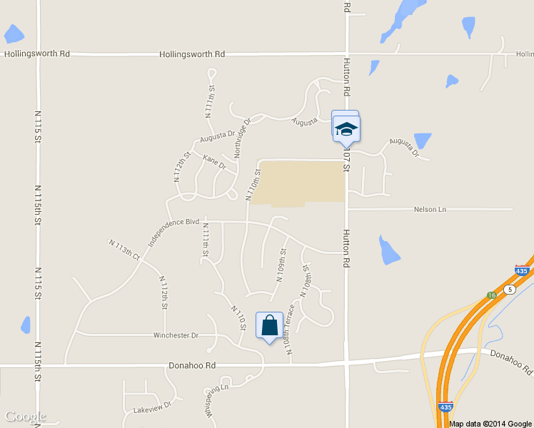 map of restaurants, bars, coffee shops, grocery stores, and more near 4228 North 109 Terrace in Kansas City