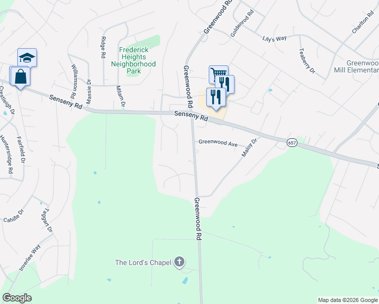 map of restaurants, bars, coffee shops, grocery stores, and more near 123 Atoka Drive in Winchester