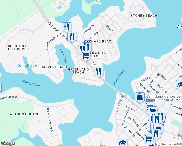 map of restaurants, bars, coffee shops, grocery stores, and more near 8216 Fort Smallwood Road in Baltimore