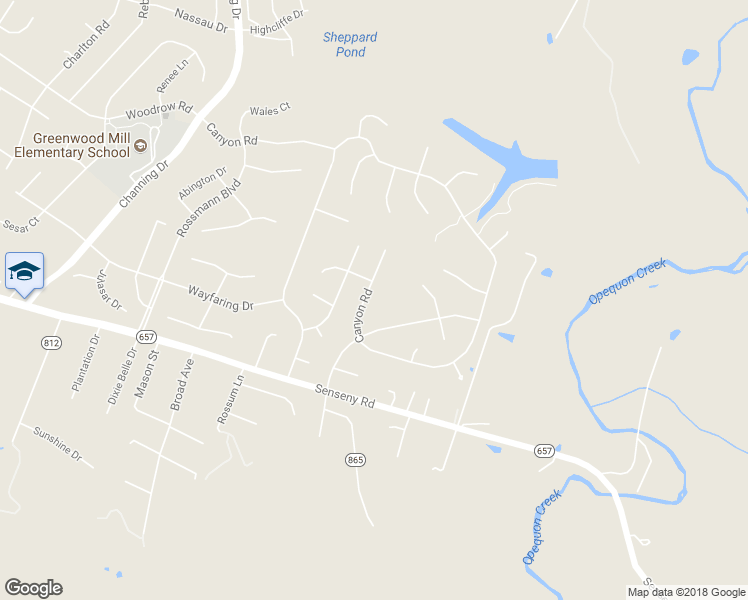 map of restaurants, bars, coffee shops, grocery stores, and more near 119 Canyon Road in Winchester