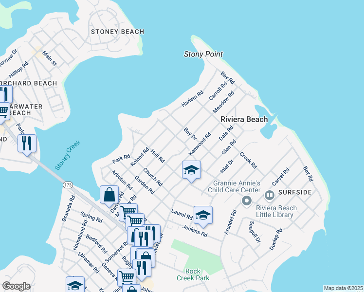 map of restaurants, bars, coffee shops, grocery stores, and more near 184 Meadow Road in Pasadena