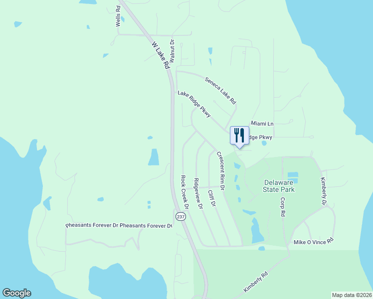 map of restaurants, bars, coffee shops, grocery stores, and more near 6522 Rock Creek Drive in Ozawkie