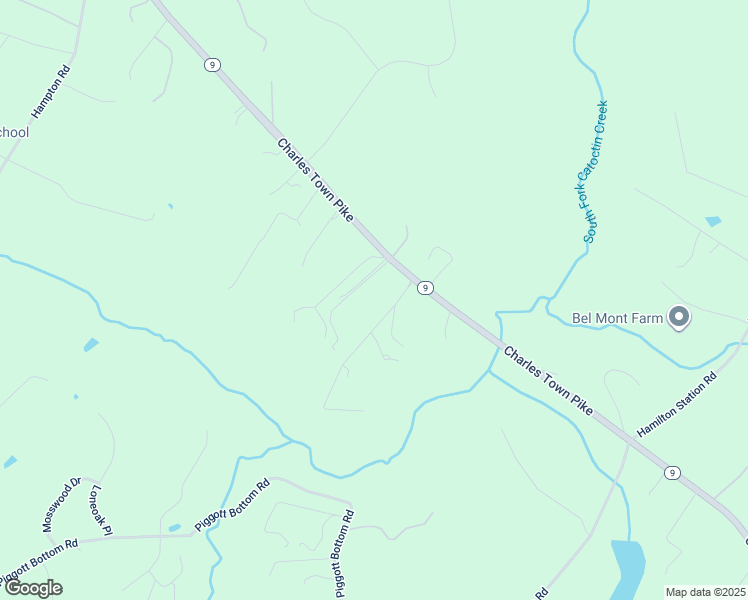 map of restaurants, bars, coffee shops, grocery stores, and more near 39471 Charles Town Pike in Hamilton