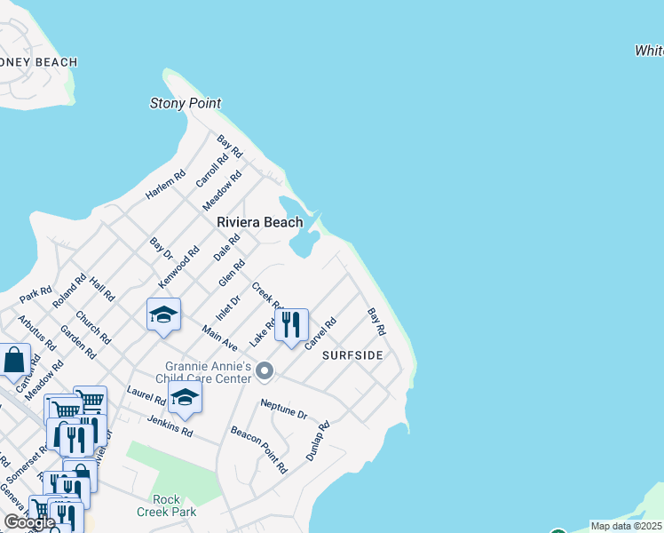 map of restaurants, bars, coffee shops, grocery stores, and more near 267 Lake Riviera Road in Pasadena