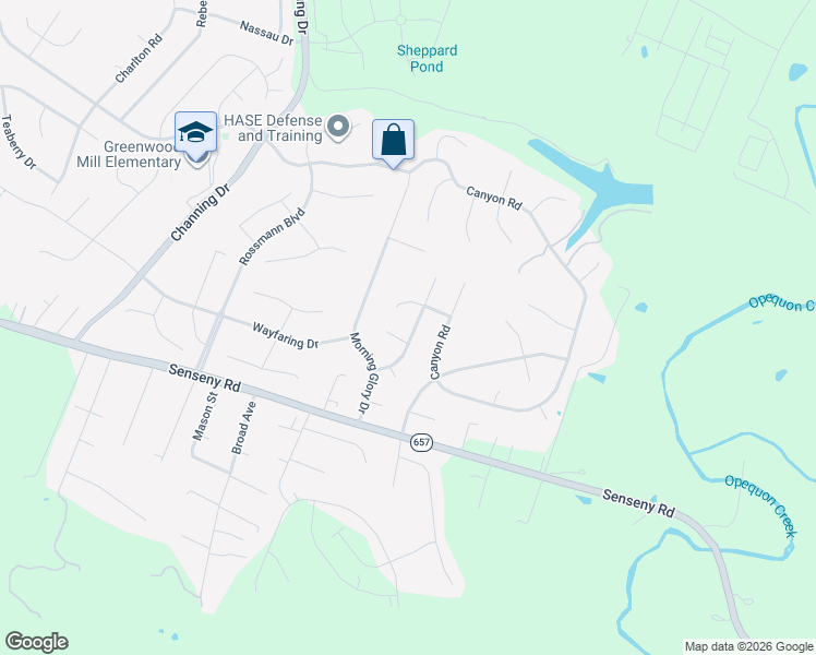 map of restaurants, bars, coffee shops, grocery stores, and more near 102 Kapok Circle in Winchester