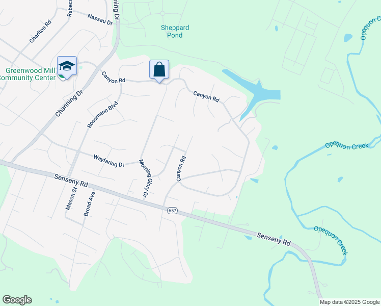 map of restaurants, bars, coffee shops, grocery stores, and more near 113 Canyon Road in Winchester