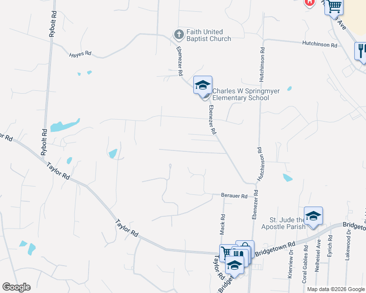 map of restaurants, bars, coffee shops, grocery stores, and more near 3981 Gillian Grove in Cincinnati