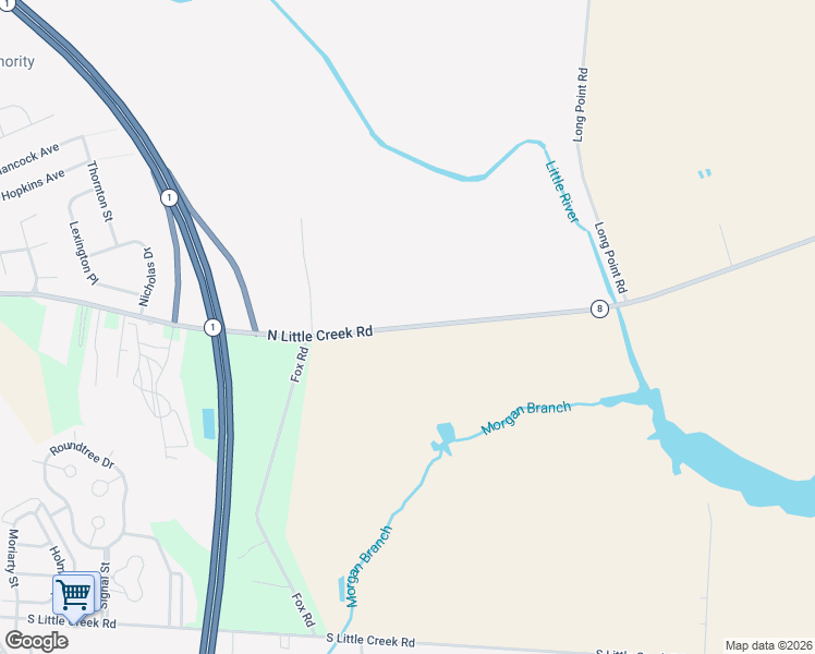 map of restaurants, bars, coffee shops, grocery stores, and more near 1993 North Little Creek Road in Dover